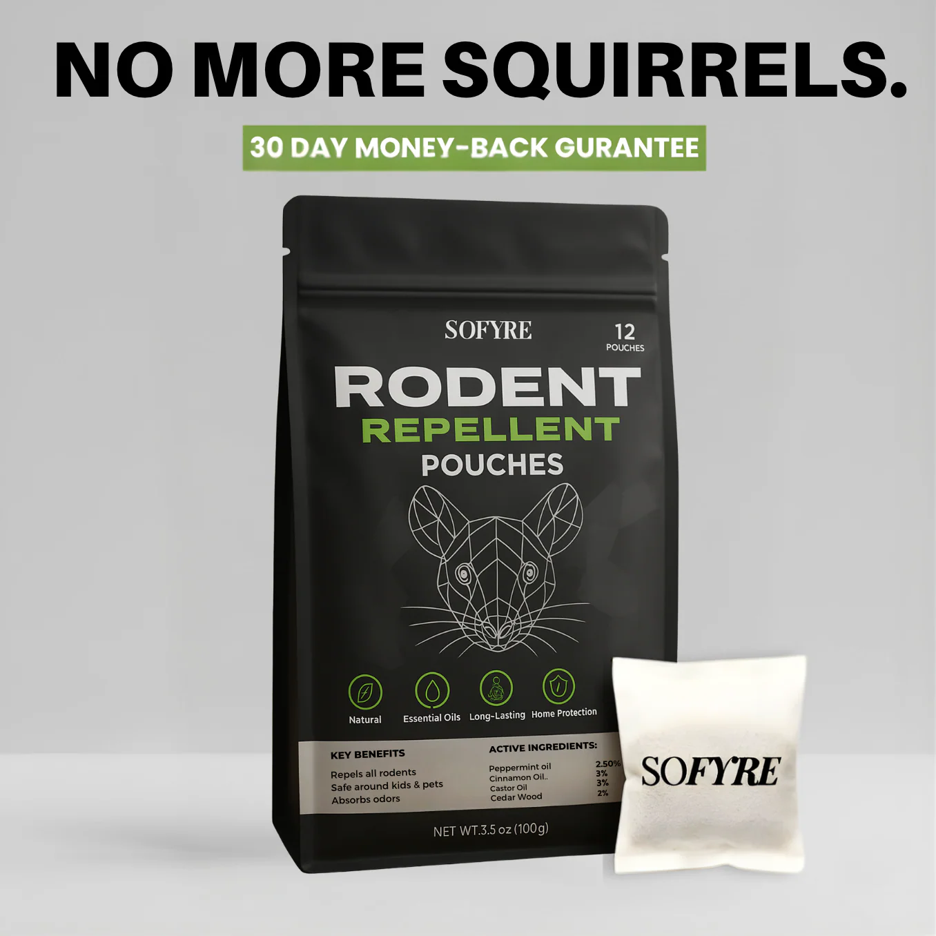 Squirrel Repellent Pouches